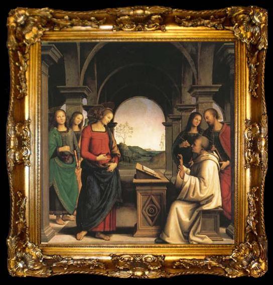 framed  PERUGINO, Pietro The Vision of St Bernard (mk08), ta009-2